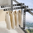 thumbnail image 3 of Window snap clothes drying rack, dormitory balcony drying rack BLACK, 3 of 5