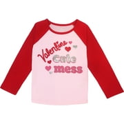 Way to Celebrate Toddler Girls' Valentine's Day "Cute Mess" Long Sleeve Tee