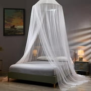Mos-quito Net Bed Canopy, Canopy Bed Curtains Queen Size from Ceiling,Dome Mos-quito Netting Bed Canopy Bed Decor for Baby Crib,Kid Bed and Adult Beds (White)
