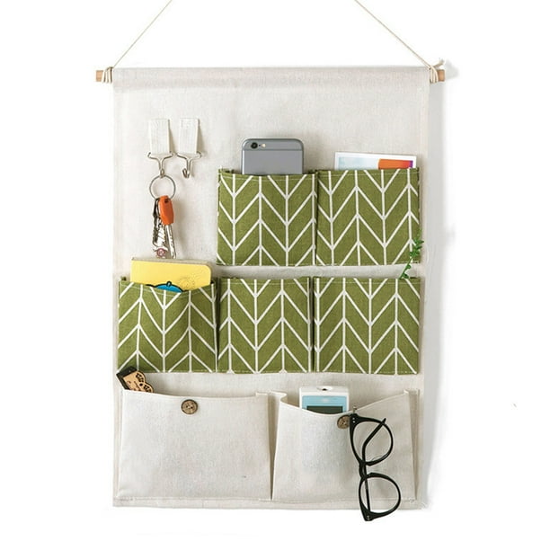 Organizador de almacenamiento colgante con bolsillos de malla, para montaje en pared o sobre la puerta del armario. Organizador de tela multicapa para artículos diversos, accesorios y objetos