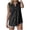 Black, variant on Lixiuxyad Built-in Bra Tank Tops Women's Casual V Neck Tank Top For Everyday Vacation Versatile Sleeveless Button Design For All Seasons