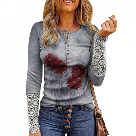 

summer tops for women Business Casual Tops For Women Tops For Women Casual Fall Tunics For Women To Wear With Leggings Short Sleeve Flowy Lace Corset Tops for Women Gray XL