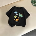thumbnail image 4 of Hiijoy Boys Black T-Shirt Cute Dinosaur Short Sleeve O-Neck T Shirt for Kids, Sizes 2-14, 4 of 4