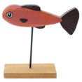 thumbnail image 1 of Wooden Fish Adornment Nautical Style Artificial Fish Model Children Wooden Fish Toy, 1 of 9