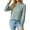 Green, variant on IROINNID Polyester Long Sleeve T Shirt for Women Comfortable Deep Round- Neck Solid Button Blouse Shirt Top,White