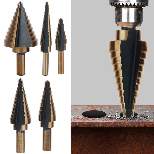 Broca Para Metal Resistencia Al Desgaste De Broca Escalonada Para Placa A Prueba De Humedad Para Hierro Delgado Para Aleación De Aluminio Para Acero Inoxidable ANGGREK Herramientas