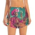 thumbnail image 3 of Uemuo Western Desert Skull Cowboy (2) Pattern Women's Athletic Shorts High Waisted Running Shorts with Liner Pockets Gym Elastic Workout Shorts-XX-Large, 3 of 9