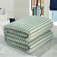 thumbnail image 4 of Style Plush Pure Color Raschel Mink Blanket Cotton Linen 200*230CM 5, 4 of 4