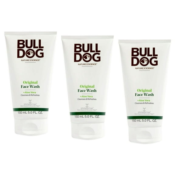 Bulldog Skincare for Men Original Face Wash, 5 Oz, 3 Pack