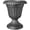 Brushed Silver, variant on PL10CP Classic Traditional Plastic Urn Planter Indoor/Outdoor, 15" x 13", Brushed Copper