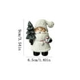 thumbnail image 3 of 4 Inch White Santa Claus Resin Figurine Holding Christmas Tree and Gift, Tabletop Christmas Decor, Holiday Home Decor for Shelf and Mantel Display, 3 of 5