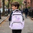 thumbnail image 6 of Chririnla Pastel Glitter Horse Water Repellent Lightweight Bookbag with Multi-Pockets Multi Pockets School Bag, Adjustable Strap 17 Inch Kids Backpack for Travel Preschool, 6 of 10