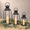 Black-Set of 3 20" 15.7" 12", variant on Decorative Metal Lanterns Black Set of 3 20" 15.7" 12" Indoor Outdoor Candle Holder