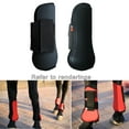 thumbnail image 4 of Botas de soporte para caballos Zulema protección segura para las piernas de PU botas para tendones de caballos neopreno XL Delantero, 4 of 8