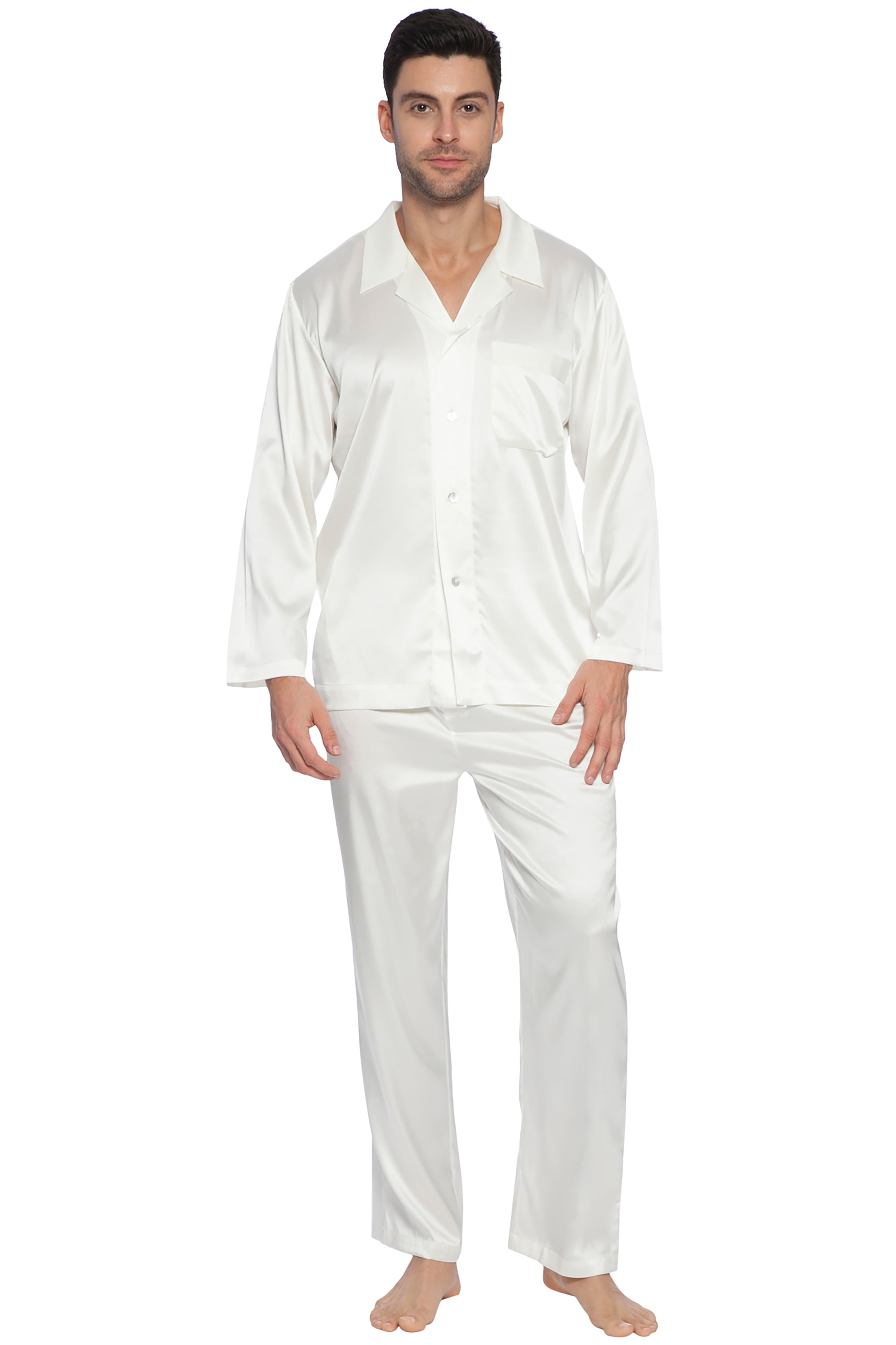 Intimo - INTIMO Mens Classic Stretch Silk Pajama Set Sleepwear ...