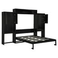 thumbnail image 6 of Queen Size Murphy Bed with Desk, Vanity and Cabinets, Espresso, 6 of 9