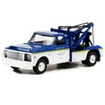 thumbnail image 2 of 1972 Chevrolet C-30 Dually Wrecker Truck White and Blue w/Yellow Stripes 1/64 Diecast Model Car by Greenlight, 2 of 3