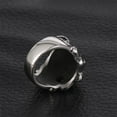thumbnail image 3 of HIJONES Men's Stainless Steel Chinese Mythical Beast Ring Protection Wealth Ring Silver Size 11, 3 of 6