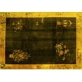 thumbnail image 1 of Ahgly Company Machine Washable Indoor Rectangle Oriental Yellow Asian Inspired Area Rugs, 2' x 5', 1 of 4