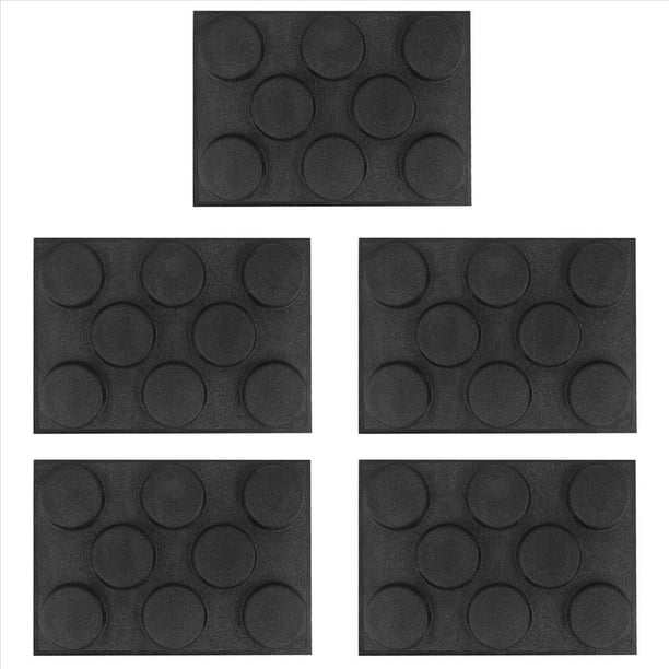 5X Formas de Pan de Hamburguesa de Silicona Moldes de PanaderíA Perforados Hojas Antiadherentes para Hornear TamañO de Medio Molde