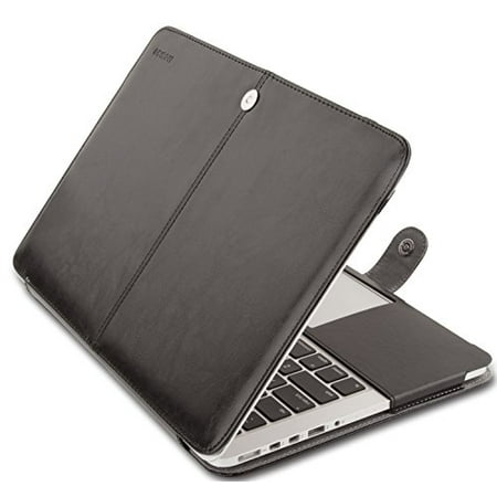 Mosiso MacBook Pro 15 Case, Premium PU Leather Folio Sleeve Cover with Stand Function for Macbook Pro 15.4 Inch with Retina Display (No CD-ROM Drive) Models: A1398,