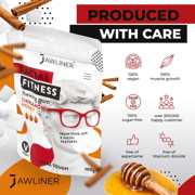 JAWLINER® Fitness Chewing Gum - Cinnamon Honey gum for an attractive Jawline - Look Like a Celebrity - 2-Month Pack