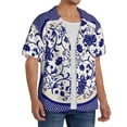 thumbnail image 4 of Disketp Men's Hawaiian Print Shirts Button Down Holiday Beach Shirts-4X-Large, 4 of 7