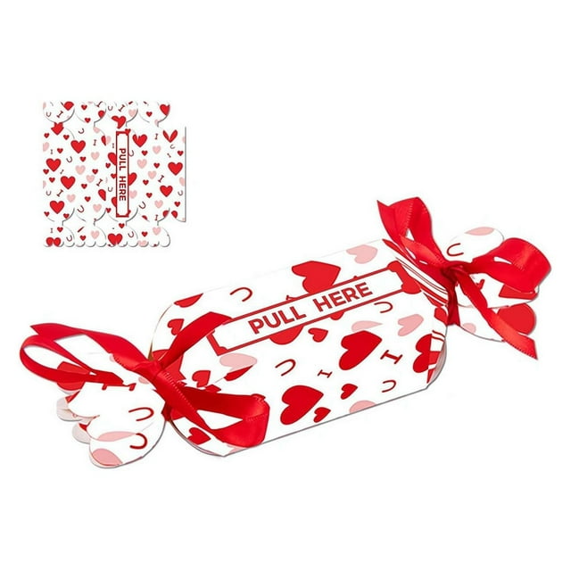WHEANG Party Decor Box For Gift Pull Valentine's Day Pull Candy Valentine's Day Box For Gift Candy Holders DIY Pull Kit For