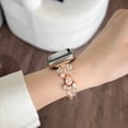 thumbnail image 2 of Butterfly Bracelet Compatible with Apple Watch Bands 41mm/40mm/38mm Slim Bling Jewelry Metal Strap, Shiny Diamond Wristband Replacement for iWatch Series 8/7/SE/6/5/4/3/2/1,Rosegold+Pinkdiamond, 2 of 6