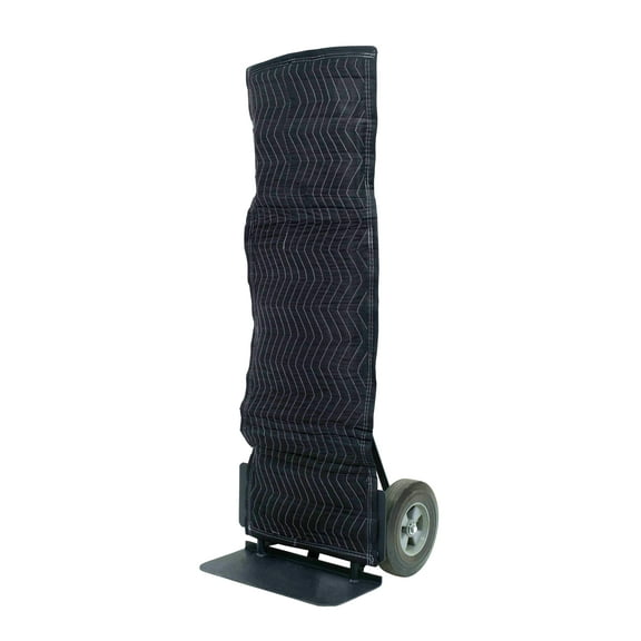 Padded Hand Truck Cover - Square Top, Moving Supplies, Black Moving Pad - Woven Cotton/Poly - 50" x 16"