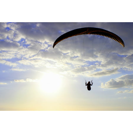 LAMINATED POSTER Sunset Paraglider Wing Flying Paragliding Pilot Poster Print 24 x 36