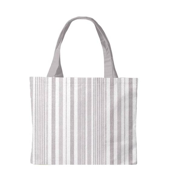Briarwood Lane White and Pink Stripe Canvas Tote