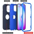 thumbnail image 3 of NIFFPD iPhone 14 Pro Case, Heavy Duty Hard Shockproof Protective Phone Case for iPhone 14 Pro 6.1" Dark Blue+Blue, 3 of 4
