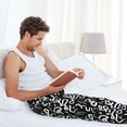 thumbnail image 4 of Uemuo Hand Drawn Snake Pattern Men's Wide Leg Palazzo Lounge Pants with Pockets Light Weight Loose Comfy Casual Pajama Pants-X-Large, 4 of 9