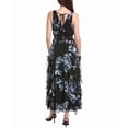 thumbnail image 2 of 1.STATE womens  V-Neck Ruffle Maxi Dress, l, Blue, 2 of 3