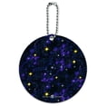 thumbnail image 1 of Stars Shine Space Galaxies Pattern Round Luggage ID Tag Card Suitcase Carry-On, 1 of 8
