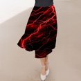 thumbnail image 5 of Nmnitkp Skirts for Women Halloween Print Women's Pleated Skirt Chiffon Elastic Waist A-Line Midi Length Skirt Fashionable Trends Maxi Skirt, 5 of 6