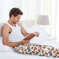 thumbnail image 6 of Picia Colorful Butterfly Mens Soft Woven Cotton Elastic Waistband Sleep Pajama Pant Lounge Sleep Pant With Pockets And Drawstring-Large, 6 of 9
