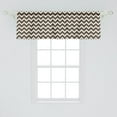 thumbnail image 2 of Ambesonne Chevron Window Valance, Earthy Tone Abstract Zigzag, 54" X 18", Dark Taupe Champagne, 2 of 3