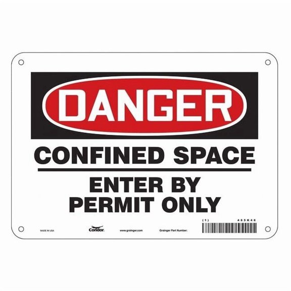 Condor Safety Sign,7 inx10 in,Polyethylene 465K46