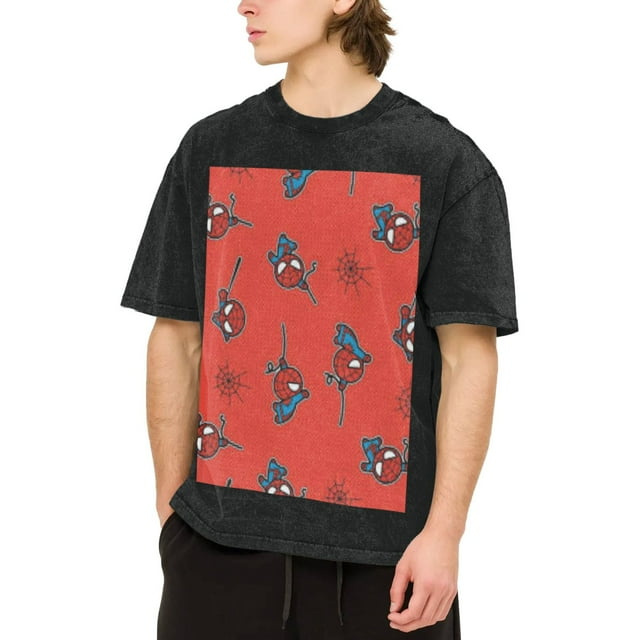 Spider-Man Vintage Washed Drop Shoulder Short Sleeve T-Shirt - Iron On
