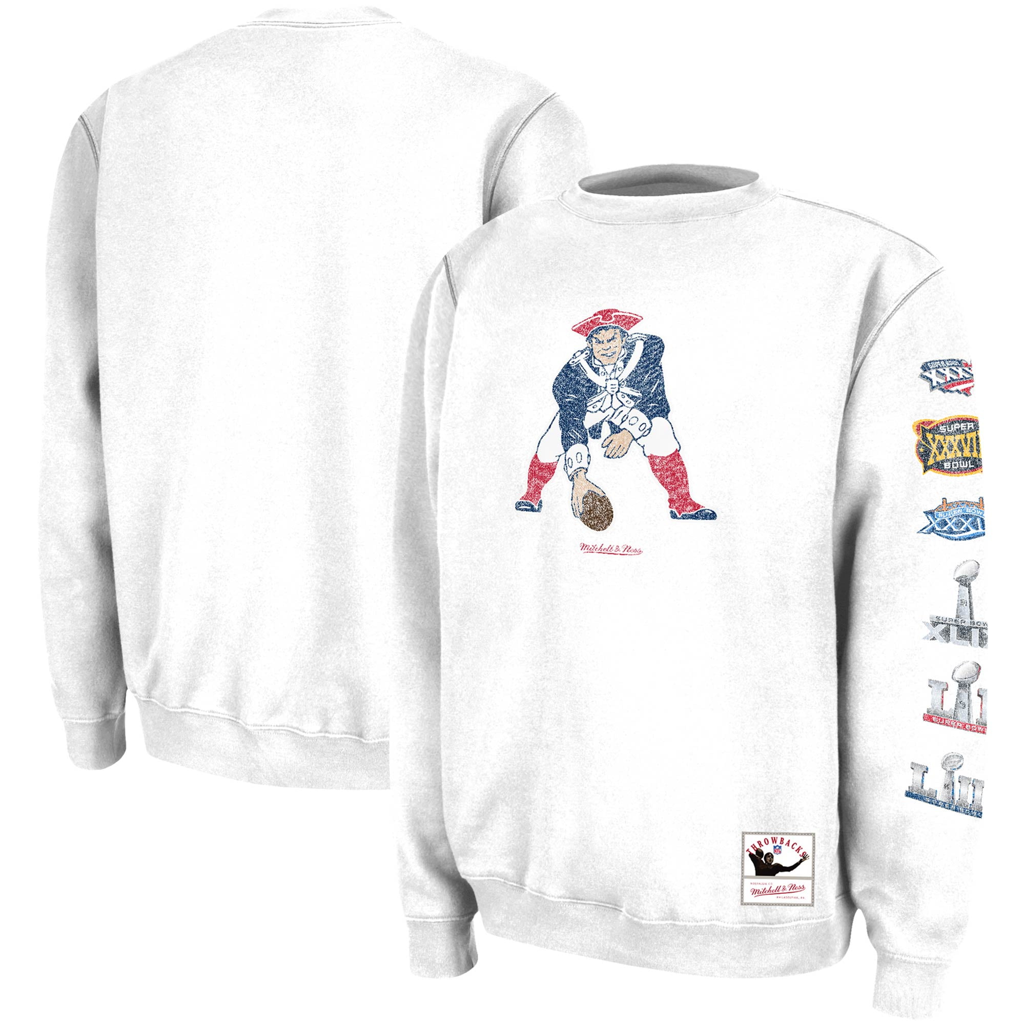 white patriots sweatshirt