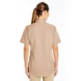 thumbnail image 2 of Harriton Foundation 100% Cotton Short-Sleeve Twill Shirt Teflon (M582W) Khaki, M, 2 of 3
