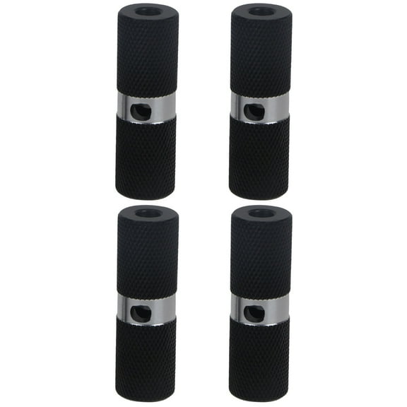 2 Pairs Aluminum Foot Peg Pedal Bike Pegs Mountain Stunt Black