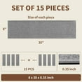 thumbnail image 5 of SIXHOME Stair Treads 15 Pack 8"x30" for Wooden Steps Braid Weave Non-Slip Staircase Indoor Comfort Rubber Backing Washable Runners Kids Dog-Friendly Treads Mats Set Grey, 5 of 7