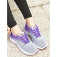 thumbnail image 6 of Gomelly Womens Running Shoe Knit Upper Sneakers Sport Athletic Shoes Comfort Flats Walking Gym Trainers Purple 6, 6 of 6