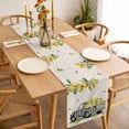 thumbnail image 3 of Summer Lemons Table Runner - 90 Inch Long, Kitchen Dining Table Runner Dresser Scarves, Rustic Black Plaid Truck Fruits Burlap Farmhouse Decor for Coffee Tables Wedding Party Banquet, 3 of 8