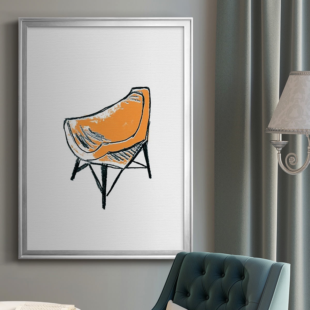 Take a Seat XII Premium Framed Print, in Gold, Black, or Silver - Ready to Hang