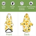 thumbnail image 6 of Gaeub Blue Floral Sunflower Dog Hoodie Sweatshirts Warm Dog Clothes for Small Dogs,Puppy and Cat Costume-Small, 6 of 7