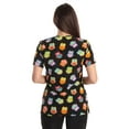 thumbnail image 3 of Just Love Women's V-Neck Printed Scrub Top (Multi Owl Stretch Fabric, X-Small), 3 of 3